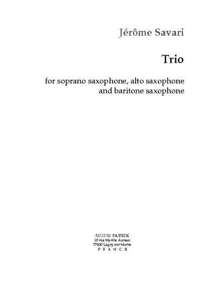 Jérôme Savari: Trio