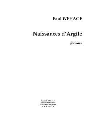 Paul Wehage: Naissances d'Argile