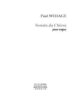 Paul Wehage: Sonata da Chiesa