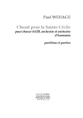 Paul Wehage: Choral pour La Sainte Cécile