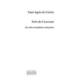 Paul-Agricole Génin: Solo de Concours, Opus 13