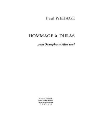 Paul Wehage: Hommage à Duras