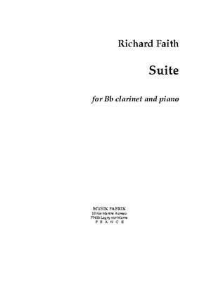 Richard Faith: Suite for clarinet and piano