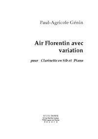 Paul-Agricole Génin: Air Florentin avec variation, opus 65