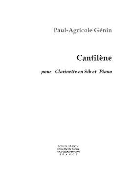 Paul-Agricole Génin: Cantilène, Opus 64