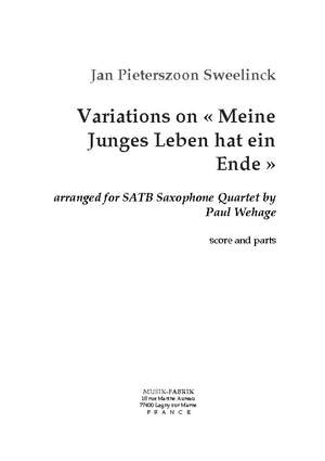 Sweelinck/Wehage: Variations sur "Mein Juges Leben hat ein ende"