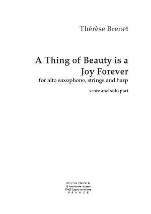 Thérèse Brenet: A Thing Of Beauty is a Joy For Ever