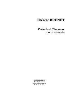 Thérèse Brenet: Prélude et Chaconne