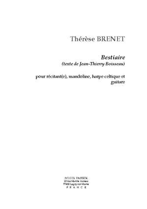 Thérèse Brenet: Bestiaire (texte en Fr de Jean Thierry Boisseau)