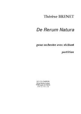 Thérèse Brenet: De rerum natura
