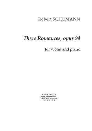 Robert Schumann: Trois Romances, Opus 94