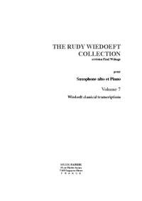 Rudy Wiedoeft: Vol 7