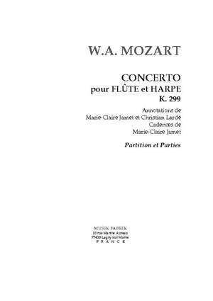 W. A. Mozart, Cadences De Marie-Claire Jamet: Concerto pour Flûte et Harpe K. 292