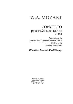 W. A. Mozart, Cadences De Marie-Claire Jamet: Concerto pour Flûte et Harpe K. 292