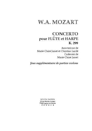 W. A. Mozart, Cadences De Marie-Claire Jamet: Concerto pour Flûte et Harpe K. 292