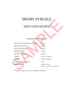 Purcell, Henry: Dido and Aeneas Product Image