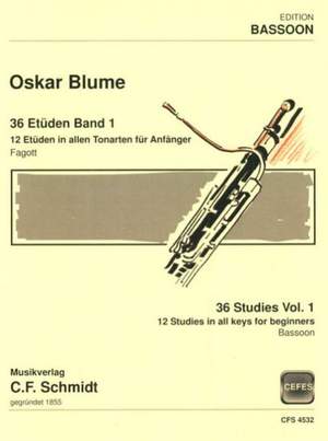 Blume, O: 36 Etüden Band 1 Vol. 1