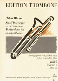 Blume, O: Twelve duets for two trombones Vol. 2 Vol. 2