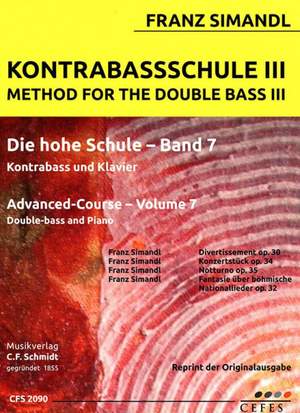 Simandl, F: Method for the Double Bass III Vol. 7