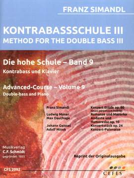Simandl, F: Kontrabassschule III Vol. 9