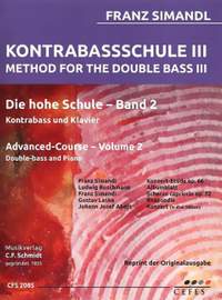 Simandl, F: Method for the Double Bass III Vol. 2