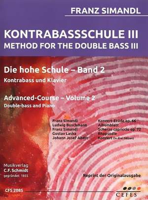 Simandl, F: Method for the Double Bass III Vol. 2