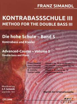 Simandl, F: Kontrabassschule III Vol. 5