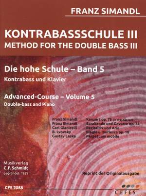Simandl, F: Method for the Double Bass III Vol. 5