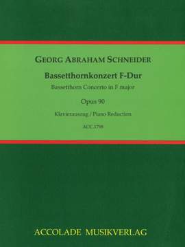 Schneider, G A: Bassetthornkonzert F-Dur op. 90