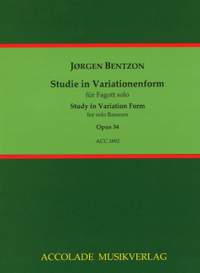 Bentzon, J: Study in Variation Form op. 34