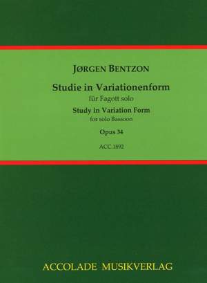 Bentzon, J: Studie in Variationenform op. 34