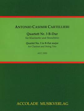 Cartellieri, A C: Quartett Nr. 3 B-Dur B flat major