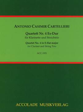Cartellieri, A C: Quartett Nr. 4 Es-Dur E flat major