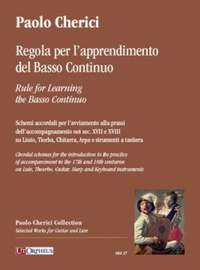 Paolo Cherici: Regola per l'apprendimento del Basso Continuo