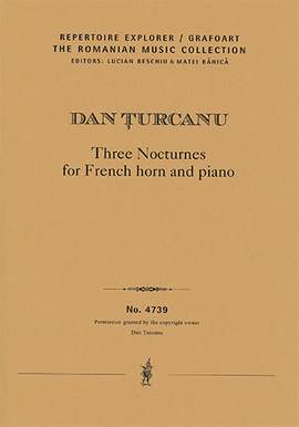 Turcanu, Dan : Three Nocturnes for French horn and piano