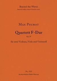 Puchat, Max: Quartet for two violins, viola and violoncello in F major op. 25