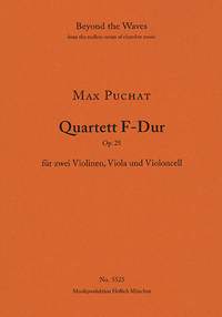 Puchat, Max: Quartet for two violins, viola and violoncello in F major op. 25