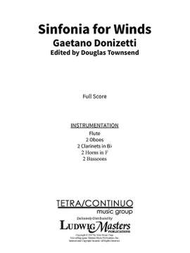 Donizetti: Sinfonia for Winds in Gm A 509