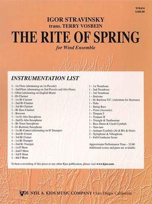 Stravinsky, Igor: Rite of Spring, The (concert band)