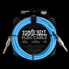 Ernie Ball Flex Instr Cable Strt/strt 10ft - Blue