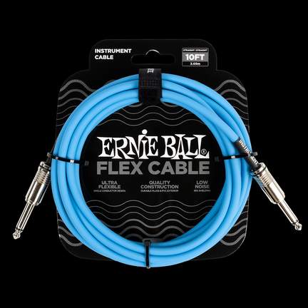Ernie Ball Flex Instr Cable Strt/strt 10ft - Blue