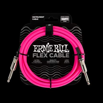 Ernie Ball Flex Instr Cable Strt/strt 10ft - Pink