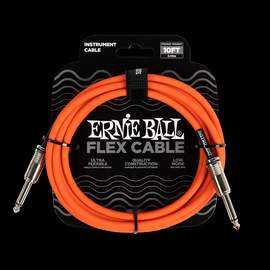 Ernie Ball Flex Instr Cable Strt/strt 10ft - Orange
