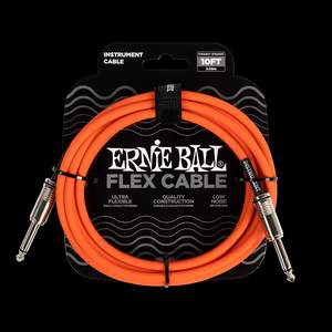 Eb Flex Instr Cable Strt/strt 10ft - Orange