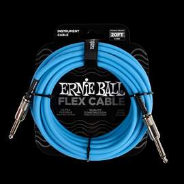 Ernie Ball Flex Instr Cable Strt/strt 20ft - Blue