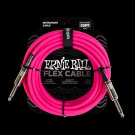 Ernie Ball Flex Instr Cable Strt/strt 20ft - Pink