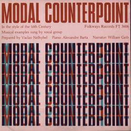 Modal Counterpoint in the Style of the 16th Century Prepared by Vaclav Nelhybel