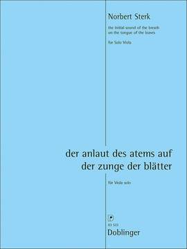 Sterk, N: der anlaut des atems auf der zunge der blätter
