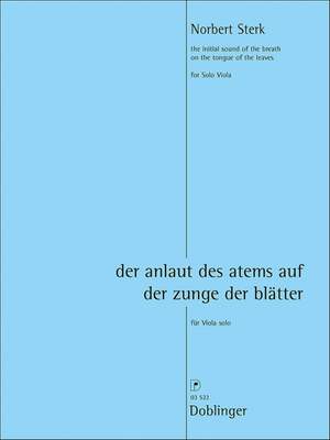 Sterk, N: der anlaut des atems auf der zunge der blätter