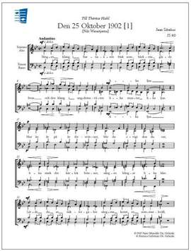Jean Sibelius: Den 25 Oktober 1902